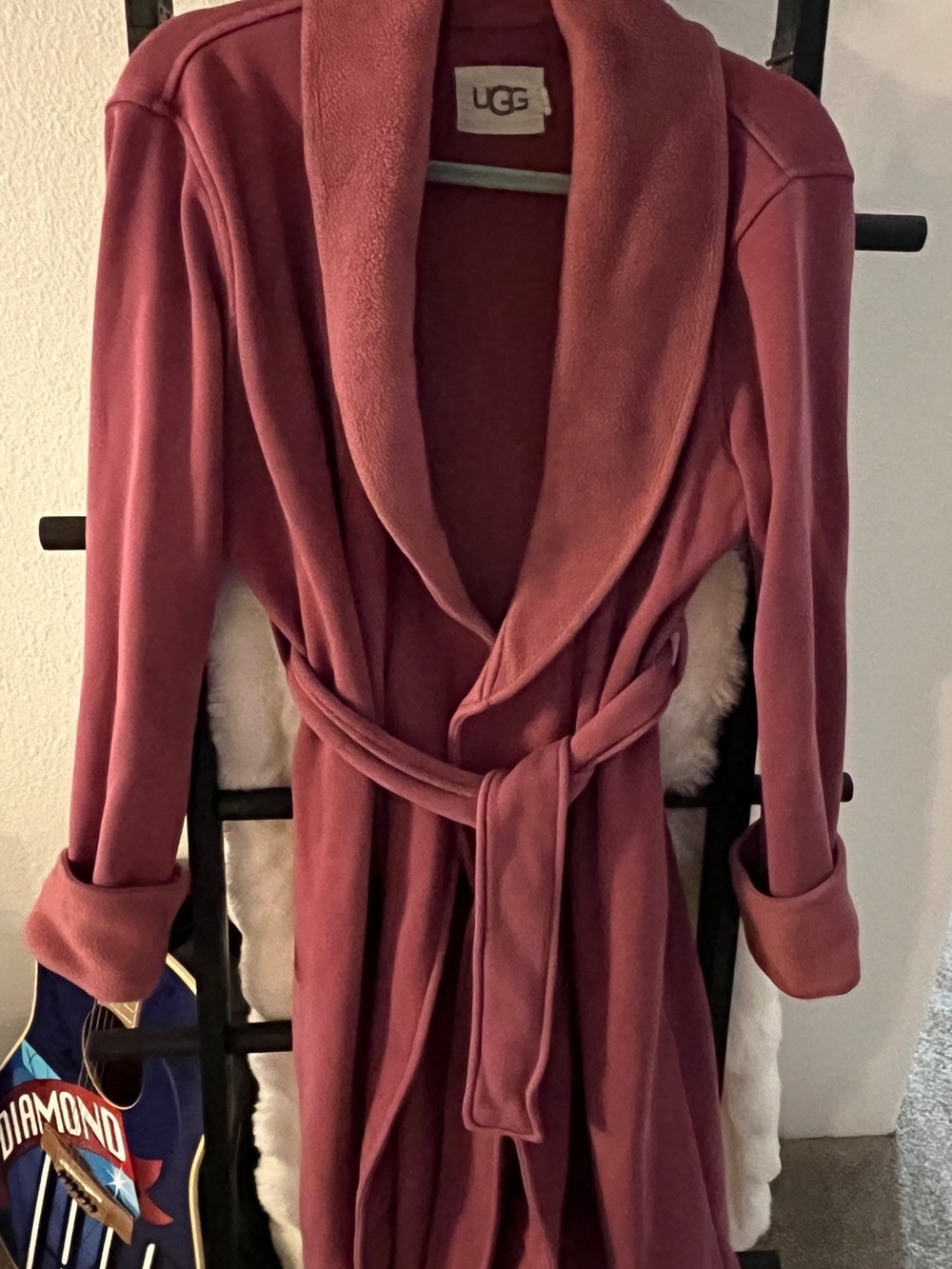 UGG Shawl Collar Robe in Dusty Rose